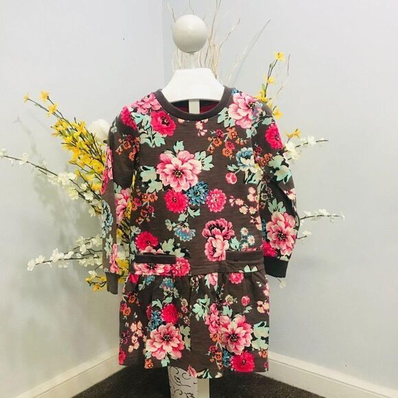 Joules Long Sleeve Floral Dress size 4 - Picture 1 of 4